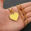 Custom Photo Iced Out Pendant Love Heart Necklace för män / kvinnor Personliga Minnesbild Hip Hop Smycken