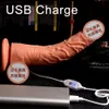 Büyük Yapay Penis Vibratör Elektrikli Titreşimli Gerçek Penis Vantuz Yapay Penis Seks Oyuncakları Kadın Için USB Şarj Strapon Kadın Mastürbasyon Y201118