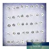 1 Set 4mm 5mm Rotondo Cristallo Strass Magnete Orecchino Della Vite Prigioniera Delle Donne Mens Magnetico Falso Ear Plug Orecchino Monili Del Corpo