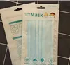 Verpakking beschermende opp zak rits zakjes tassen voor wegwerp gezicht masker tas voor baby kinderen kind maskers tas lege detailhandel