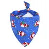 Christmas Bandanas Pet Collar Bandana Dog Apparel Santa Party Pets Scarf Neckerchief Washable Dogs Bibs Dog Cat Xmas Gifts YSJ03