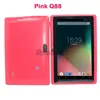 Multi-Color Q88 A33 Mini Tablet PC 7" 512MB 4GB Quad Core Android 4.4 Allwinner Study Entertainment Dual Camera WiFi