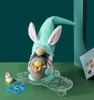 FedEx Stok Paskalya Bunny Cüceler Renkli Peluş Parti Favor Tavşan Gnome Hug Yumurta Yumuşak Cüceler Bahar Günü Süslemeleri WJY591