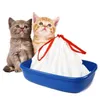 Sacs de toilettage pour chat, 10 pièces, grands sacs à litière avec cordons de serrage, sacs résistants aux rayures