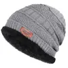 [Northwood] alta qualidade clássico mais veludo inverno beanie chapéu homens mulheres de malha boné capule Caléias Beanie Casual Bones Y201024