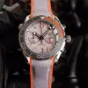 Top High Quality VK Quartz Klockor för Män Sport Kronografi Klocka Gummi Strap Master Mens Watch