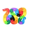 Clementoni Puzzle bébé enfants jouets en bois Alphabet numéro construction Puzzle forme de serpent drôle jeu numérique jouets éducatifs lettre en bois