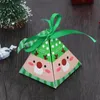 Christmas Candy Box Paper Santa Claus Pudełko Pudełko Ribbon Party Favors Wrap Opakowania Torby świąteczne Dekoracje 19 Wzory YG906