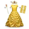 Gold Belle Dress for Girls Halloween Children039s Costume Christmas Girls Princess Cosplay Girls Dress Up Fancy Princess Dress 3135681