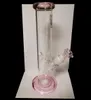 tiktok heta tjejer älskar bong tjocka rosa glas vatten rör söta katt bongs glasolja riggar dab riggar 14mm kvinnliga gemensamma downstems hookahs