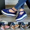 صنادل 2022 أحذية نسائية أحذية رياضية مشبك منصة عالية الكعب النساء عادية تنيس Feminino Zapatos De Mujer