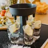 6 Shot Glass Wine Dispenser Houder Carrier Caddy Liquor Dispenser Party Drank Drinken Games Bar Cocktail Wijn Snel Vullen Tool 40pcs