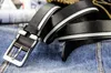 Klassisk Luxury Top Quality Mäns Pin Buckle Leather Belt Mode Koreanska Byxor Bälte för Casual Arbetsklänning Längd: 105-125cm / Bredd: 3.3cm