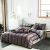 4sts duvet täckning lakan set tvilling full drottning pläd mönster geometrisk rutig 100 bomull mjuk sängkläder set comporter cover t2006741259