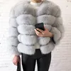 女性の毛皮のフェイクスタイル本物の毛皮のコート100％ナチュラルジャケット女性冬の温かい革の高品質ベスト220830