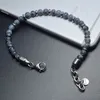 Bracelet pour hommes de haute qualité chaîne en acier inoxydable pierre naturelle oeil de tigre turquoise perles de lave bracelets bijoux de mode volonté et sable