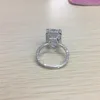 Ainoushi Fashion 925 Sterling Silver Wedding Engagement Big Rectangle Rings Silver Jubileumsfestringar smycken Pero Llama Y200106