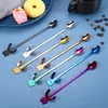 Creative Long stalked cat Spoons Kitten coffee spoon Stainless Steel Dessert Scoop color Home Kitchen Tools T9I001046