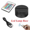 LED Lamp Base Night Light Lighting 7Color Lights Remote Control Table Lamps Toys Gift For Home Bedroom Decor