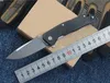 High End Flipper Folding Kniv M390 Stone Wash Drop Point Blade G10 + TC4 Titan Alloy Handtag EDC Knivar med trälåda