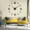 新しい壁の時計クォーツウォッチReloj de Pared Modern Design Light Decorative Clocks Europe Acrylic StickersリビングルームKlok T200601