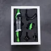 2020 Silikon 5 in 1 Nektarsammler-Set Bohrinsel-Glas-Nector-Kit Silikonbehälter Dab-Werkzeug Glasbong Shisha Silikon-Shisha-Rohr