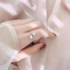 Cluster Rings Silver Plated Finger Mermaid Ring Adjustable For Women Wedding Engagement Jewelry Stylish Personality Design
