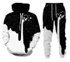 2022 Новые Мужчины / Женские Космические Galaxy Молоко Смешные 3D Печать Мода Tracksuits Хип-Хоп Брюки + Толстовки OK056