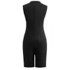 Womail Summer Women Solid O-Neck Sexig Ärmlös Zipper Playsuit Clubwear Jumpsuit för Kvinnor Party Rompers Mar 5 T200704