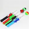 fumer 14mm tuyaux en silicone silicone dab paille conception simple nectar en silicone avec pointe en quartz