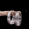 Vintage-Ohrring aus ethnischem Thai-Silber für Frauen, handgefertigt, Twist-Ohrringe aus 925er-Sterlingsilber, Bohemia Brincos-Schmuck