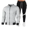 Marke Männer Trainingsanzug 2 Stück männer Winter Jacke Casual Zipper Jacken Sportswear + Hosen Sweatshirt Sport Anzug Männer Sets kleidung