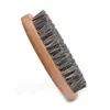 Natural Boar Hair Bristle Beard Mustache Brush Shaving Comb Men Face Massage Round Wood Handle Handmade Beard Brushes BH4467 WLY