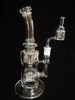 Facebook Sıcak Kız Hediye Hakkası Süper Kalın Torus Cam Bongs Recycler Sigara Su Boru Bongs Fab Yumurta Dab Teçhizatları S 14.4 MM DERKİ