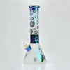 12 "Galvanoplado Beaker de vidro Bongo Tubulação de água Hookah Bongs 7mm de espessura de cinza de gelo apanhador de cinzas de petróleo fumando bubbler tubulações tigela