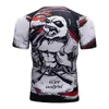 Nouveaux imprimés 3D T-shirts Chemise de compression pour hommes Couche de base Entraînement à manches courtes Fitness MMA Body Building Tops Rashguard T-shirt Y220214