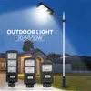 Luz de rua solar LED 30W 60W 90W RADAR PIR PIR MOTIMOR DO SENSOR DE MUITO DE TIMELHA Lâmpada Remota Água à prova d'água para Plaza Garden Yard Yard