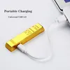 Creatity Gold Bullion USB laddningsbara cigarettändare TouchSensitive Switch Electronic Lighter Windproect Flameless3443655