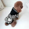 Теплые пальто для собак с шапками с леопардовым принтом, двухфутовые куртки для домашних животных, осенняя и зимняя одежда для домашних собак