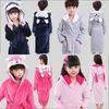 Fashion Baby Hooded Bathrobe Spring Autumn Cotton Bathrobe Children Bath Robes Boys Cartoon Long Flannel Kids Swimming Robe LJ201216