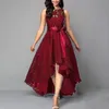 Vestidos casuais para casamento formal, vestido feminino, renda, festa à noite, arco, vestido de baile, vestido elegante, sem mangas, floral, longo