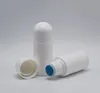 20 30 50 60 100 100ml vazio branco plástico applicador de esponja líquido garrafa branca garrafas brancas com cabeça de esponja azul