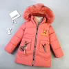 Giacca invernale per bambini Cappotto invernale per bambini Abbigliamento caldo Cappotto per bambini in cotone spesso Cappotto per ricamo gatto cartone animato Parka Disponibile LJ201017