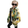 소녀를위한 가짜 모피 스플 라이스 코트 자켓 가을 겨울 따뜻한 아웃웨어 망토 유아 아동 의류 Dropshipping A #1