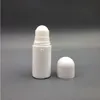 50 ml weiße, leere Roll-On-Flaschen für Deodorant, nachfüllbare Behälter, große Kunststoffrolle in Reisegröße oder ätherisches Öl