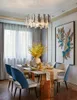 Lampadario di cristallo di lusso leggero, moderno e minimalista, lampade a sospensione per soggiorno, lampadario per sala da pranzo, lampade di design di personalità creativa