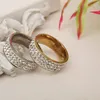 3 Rows Crystal Diamond Wedding Rings Gold Ring Finger Rings Couple Ring band for Women Men Wedding Jewelry