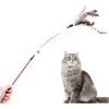 Legendog 1pc Cat Teaser Wand Creative Spring Bell Decor Funny Cat Feather Training Pet Supplies Rand qylGJB