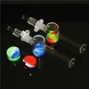 Smoking Glass Nectar Kits with 10mm 14mm Quartz Tips Keck Clip 5ml Silicone Container Reclaimer Nectar Kit