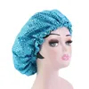 Banie / Coupage du crâne Capuche de sommeil nocturne en satin 2021 Femmes paillettes Bonnet Elastic Hat Cover Ajustement Ajustement de coiffure Perte bouclée Accessoires de style élastique